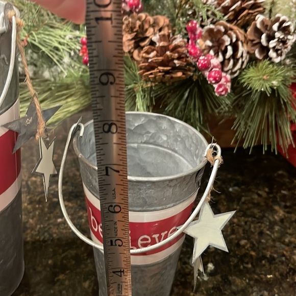 Christmas Galvanized Vase Set of Two from Primitives by Kathy - Picture 11 of 11